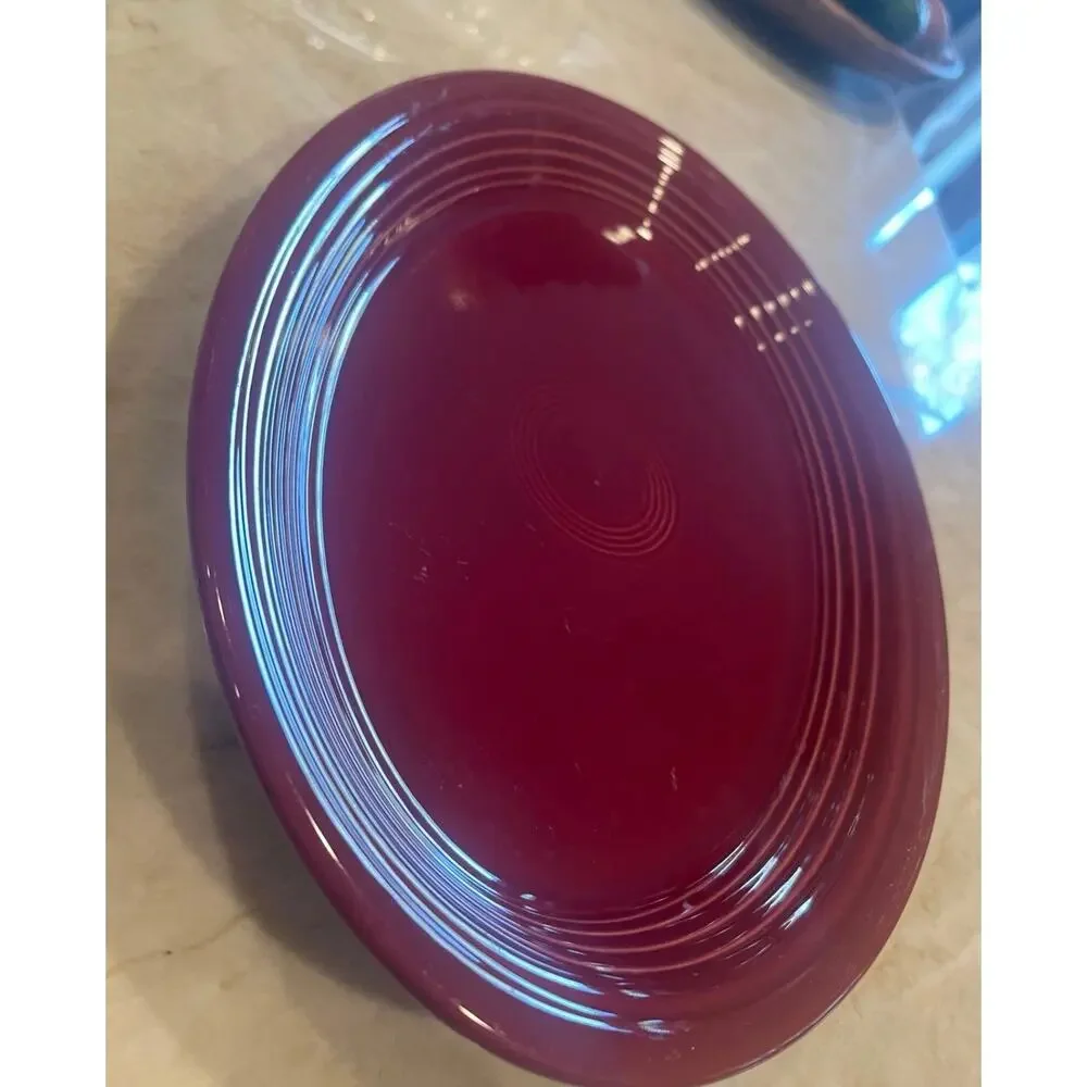 Fiesta ware oval platter claret